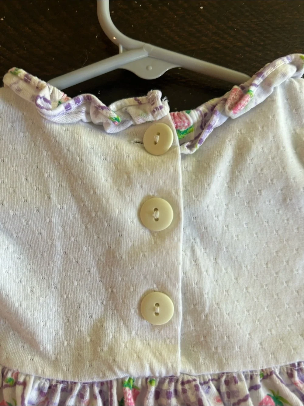 VTG 90s Small Steps Strawberry Gingham Bloomer Set